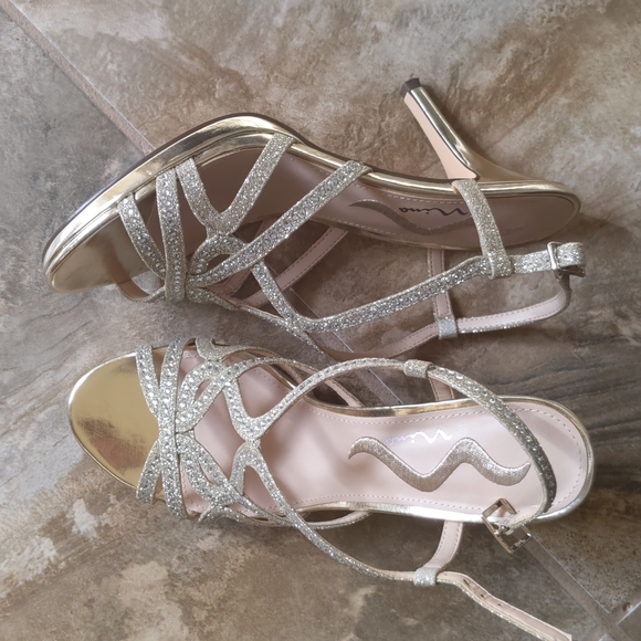 Nina Sparkly Evening High Heel Shoes - Picture 3 of 9